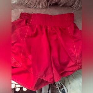 COPY - Lulu Red Hotty Hots shorts
